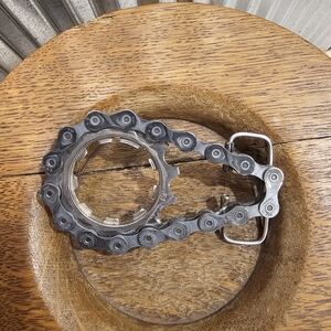 Men's Silver Chain Belt Buckle